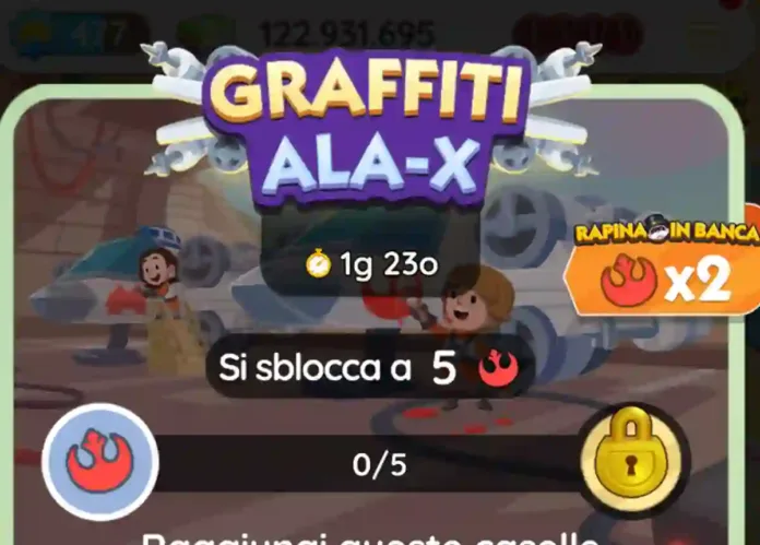 Evento Graffiti Ala-x Monopoly Go (Elenco dei Premi)